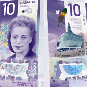 加拿大發行新版10加元塑膠鈔券